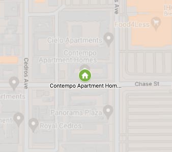 Map showing Contempo Apartments location